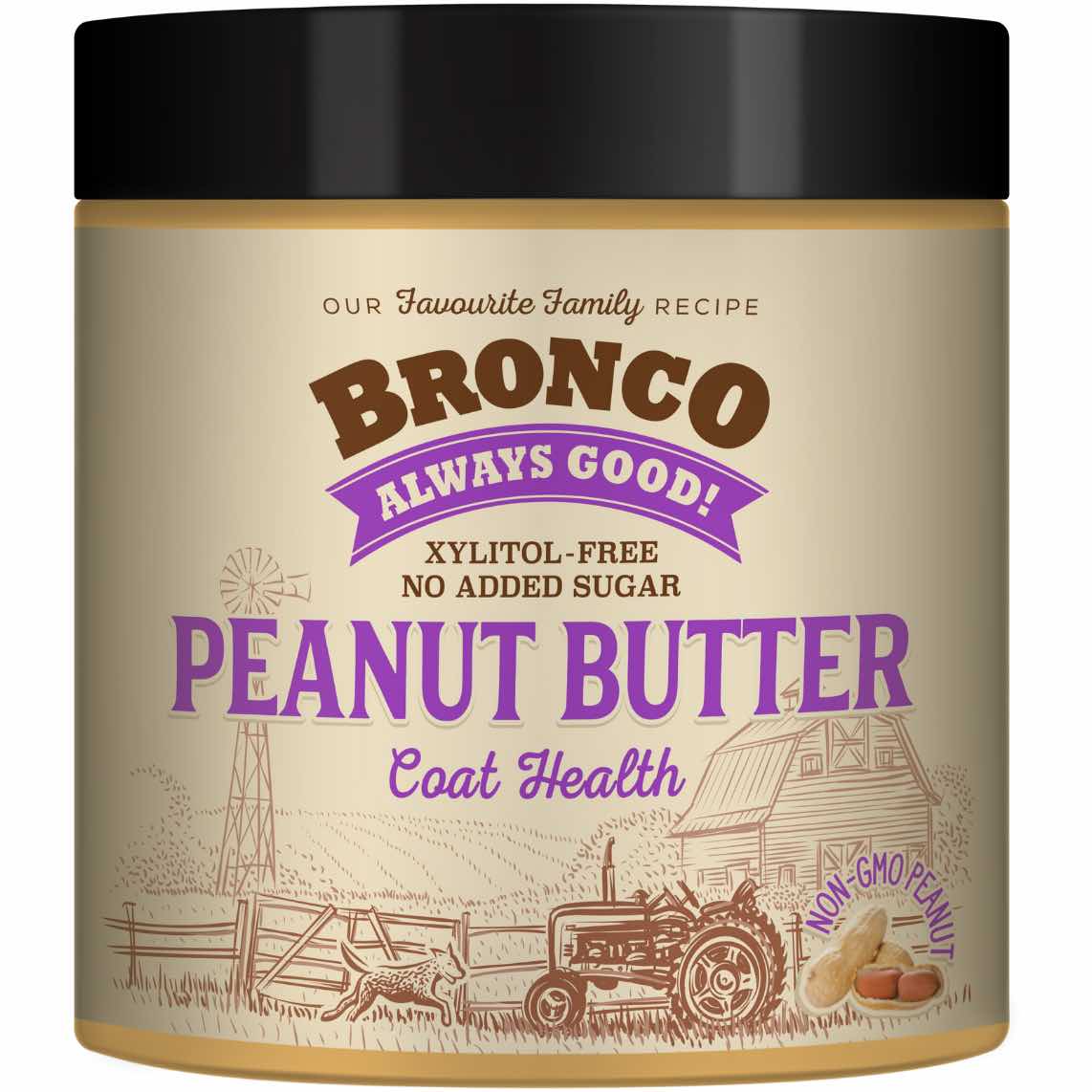 Bronco Peanut Butter Coat Health Dog Treat 250g Kohepets