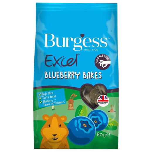 Burgess Excel Blueberry Bakes Small Animal Treats 80g - Kohepets