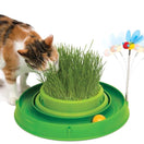 Catit Play 3-in-1 Cat Circuit Ball Toy with Grass Planter Cat Toy (Green)
