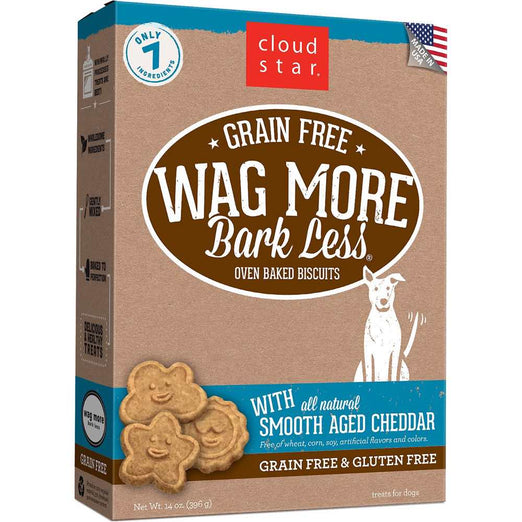 BUY 2 GET 1 FREE: Cloud Star Wag More Bark Less Oven Baked Smooth Aged Cheddar Dog Treats 14oz - Kohepets