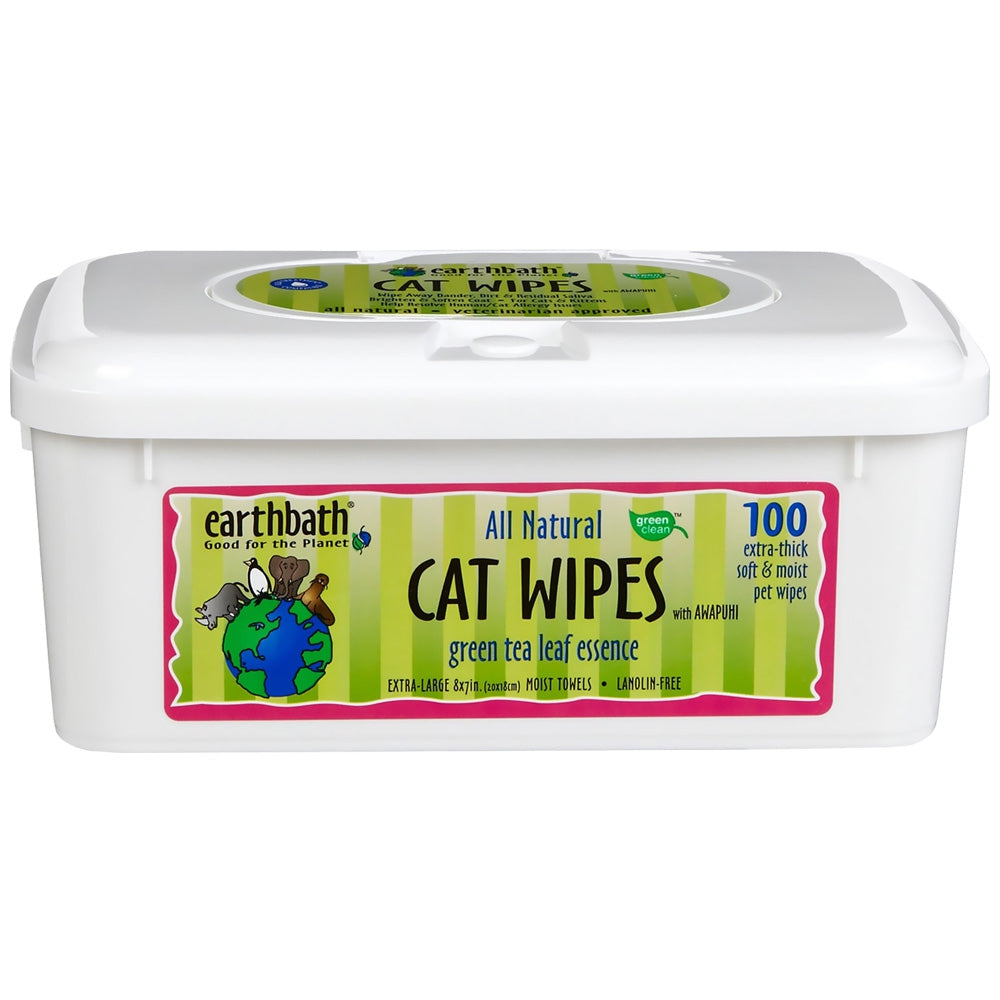 Earthbath All Natural Cat Wipes With Green Tea Fragrance Kohepets