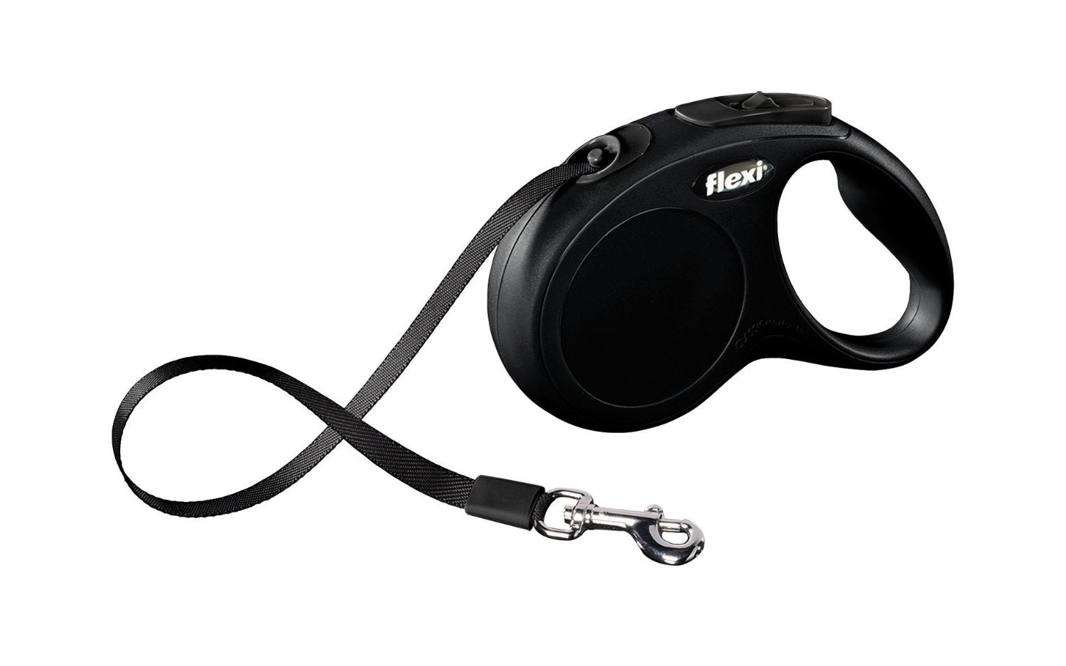Flexi New Classic Retractable Tape Leash Medium/Large In Black