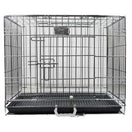 Sweety Foldable Dog Cage With Pan Base Chrome