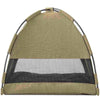Furrytail Little Glamper Tent Olive Green Bed For Cats & Dogs