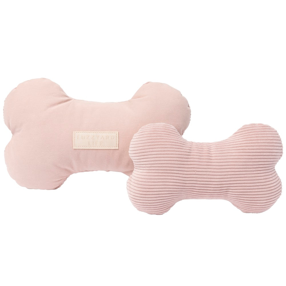 FuzzYard Life Bone Plush Dog Toy (Soft Blush) Kohepets