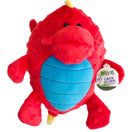 GoDog Red Grunter Dragon Plush Dog Toy