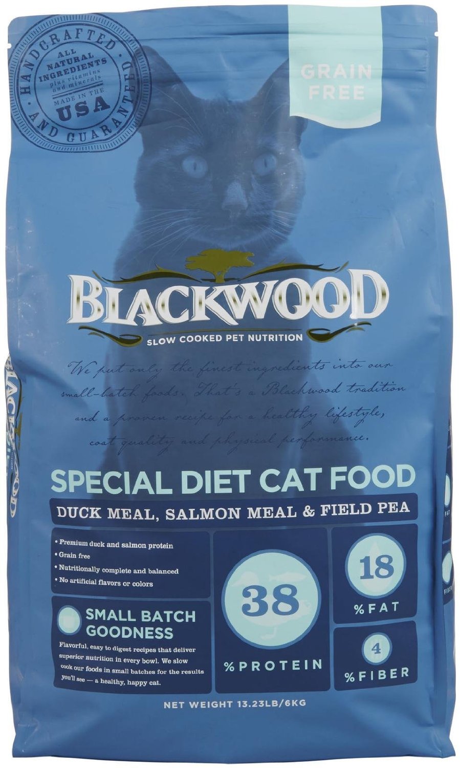 Blackwood Grain-Free Duck Meal, Salmon Meal Field Pea Dry Cat