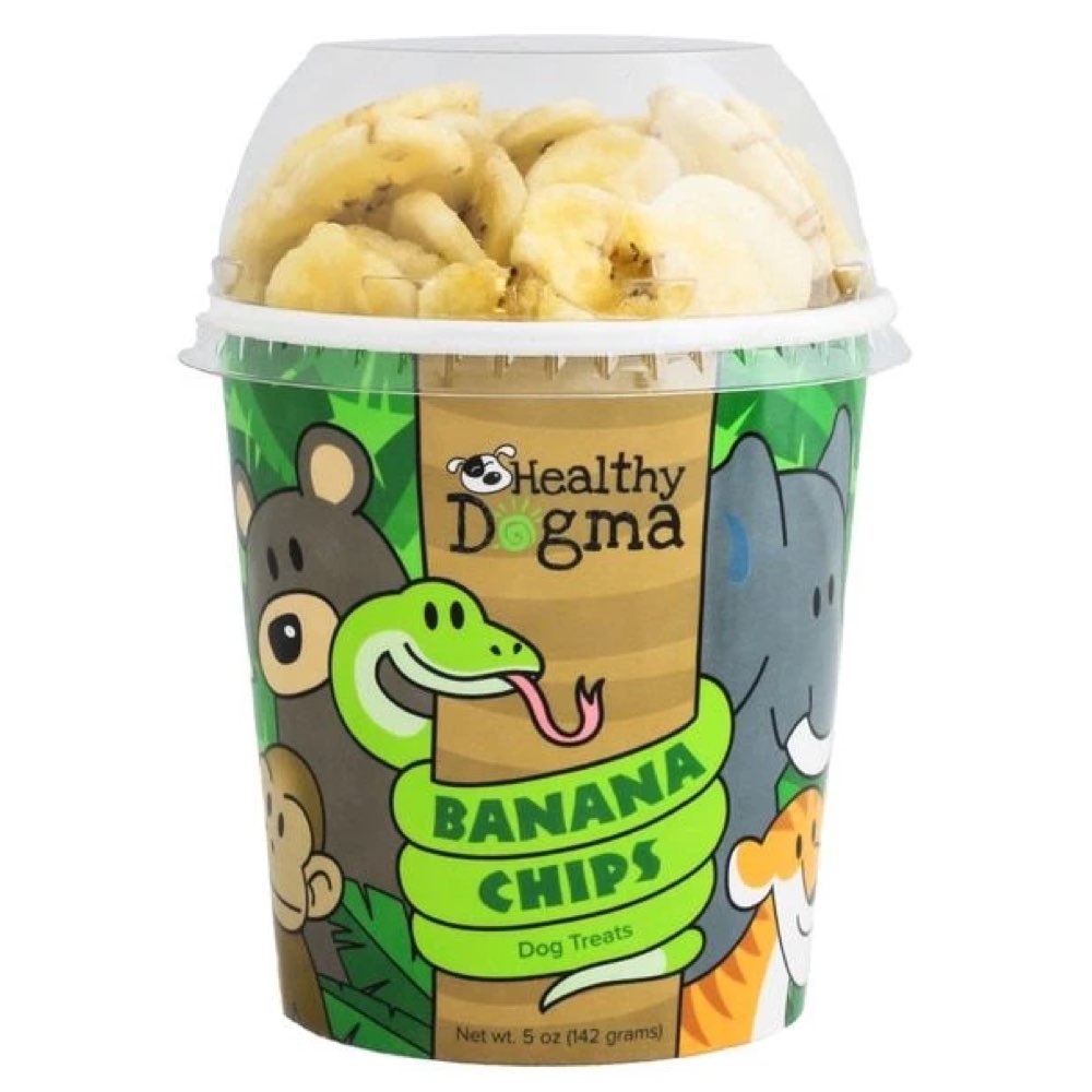Healthy Dogma Banana Chips Natural Grain-Free Dog Treats Kohepets