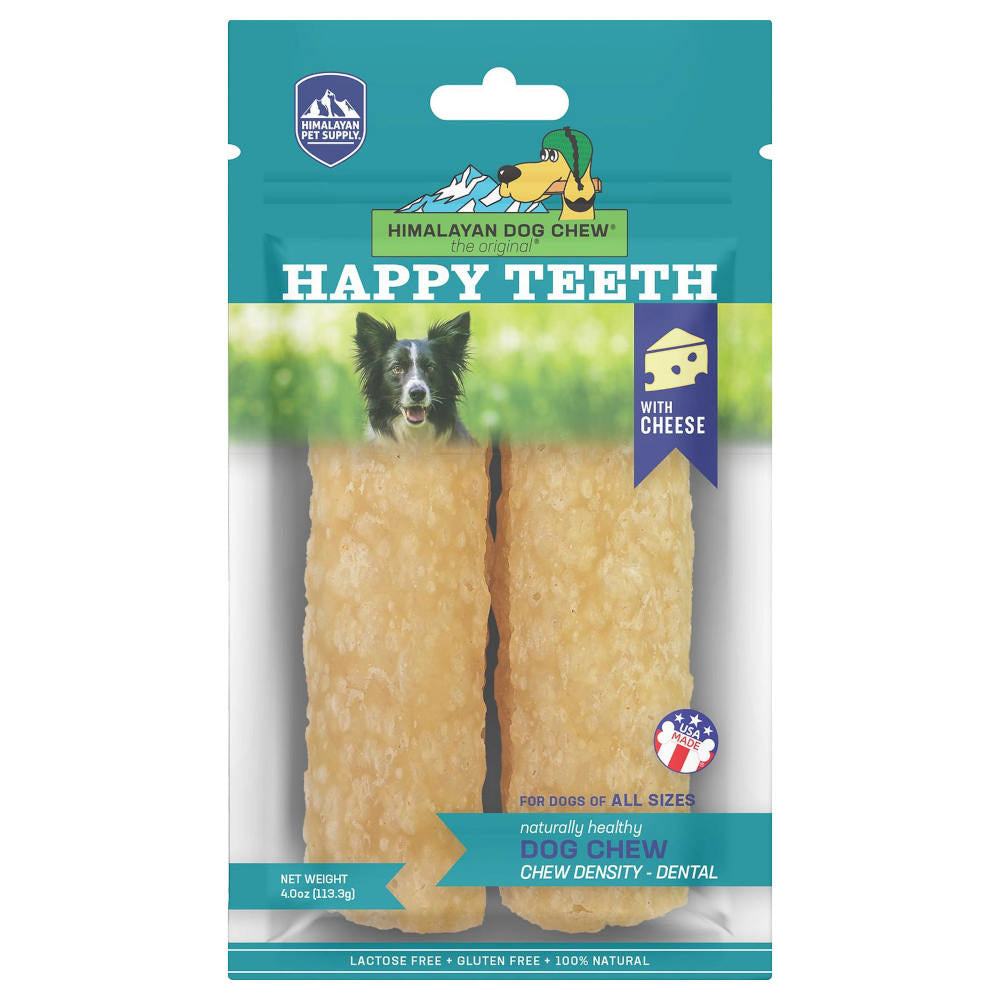 Himalayan Dog Chew Happy Teeth Dog Treats (Cheese) 4oz Kohepets