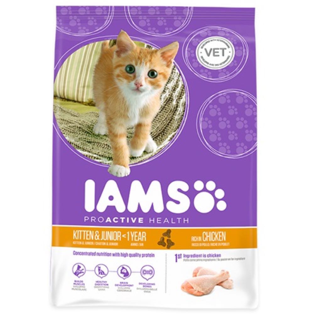 Iams Kitten And Junior Succulent Roast Chicken Dry Cat Food Kohepets