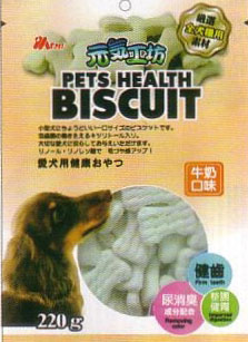 WP Ms.Pet Pets Health Biscuit Milk Flavour For Dogs 220g - Kohepets