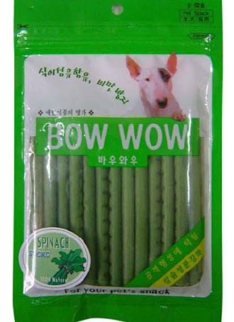 Bow Wow Spinach Sticks Dog Treat 100g - Kohepets