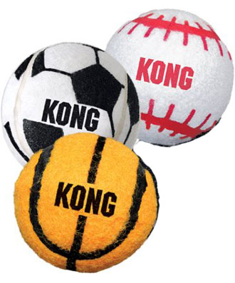 Kong 3-Pack Sport Balls Dog Toy Small - Kohepets