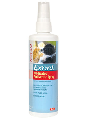 Excel Medicated Antiseptic Spray For Dogs & Cats 8oz - Kohepets