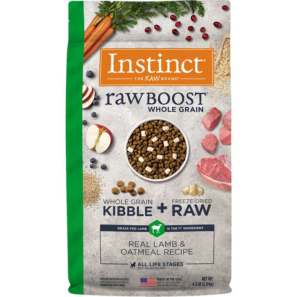 Instinct Raw Boost Whole Grain Real Lamb Oatmeal Dry Dog Food