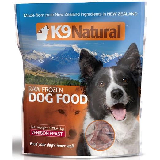 K9 Natural Raw Frozen Venison Feast Dog Food 1kg - Kohepets
