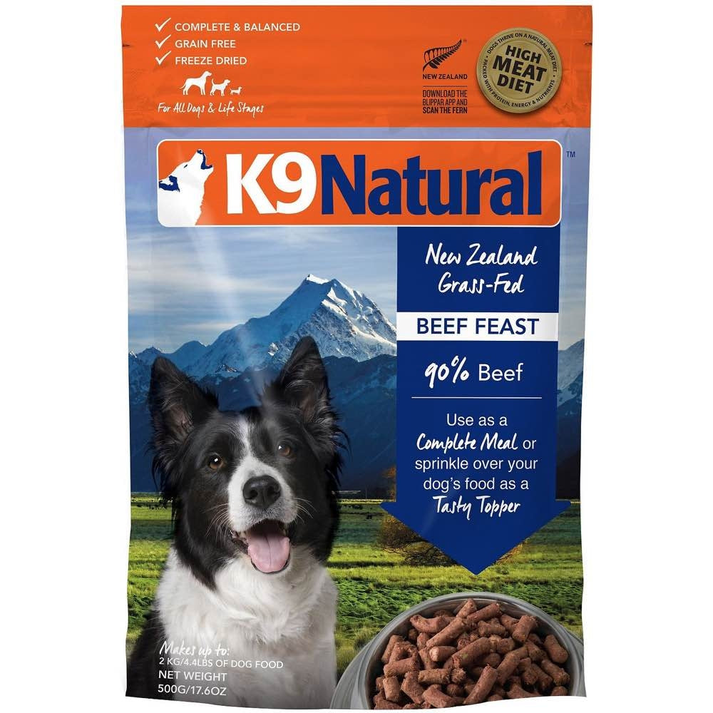 K9 Natural Beef Feast Grain-Free Freeze-Dried Raw Dog Food Kohepets