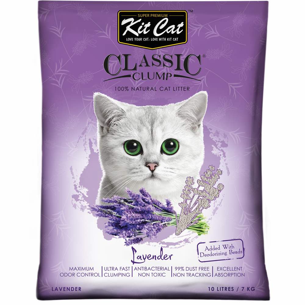 Kit Cat Classic Clump Lavender Clay Cat Litter 10L Kohepets