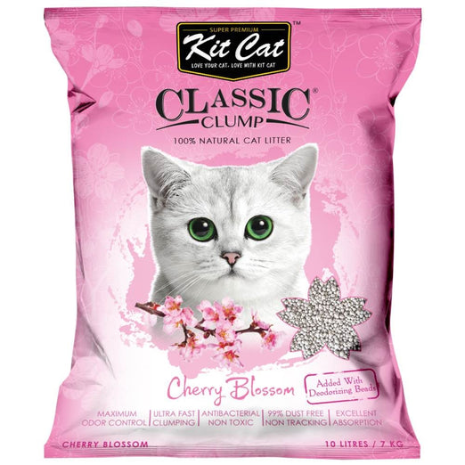 Kit Cat Classic Clump Cherry Blossom Clay Cat Litter 10L - Kohepets