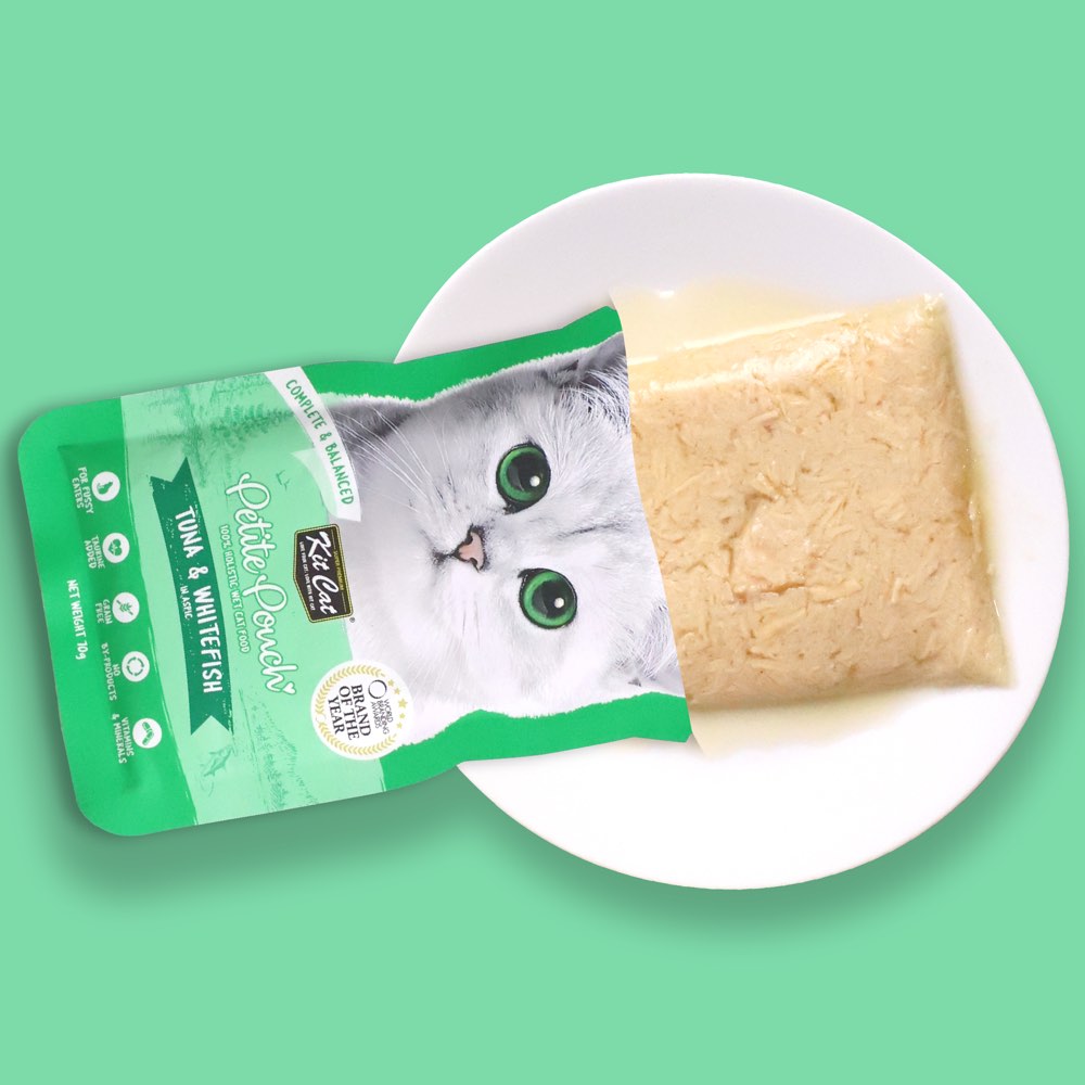 Kit Cat Petite Pouch Tuna & Whitefish In Aspic GrainFree Pouch Cat