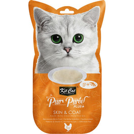 15% OFF: Kit Cat Purr Puree Plus Skin & Coat Chicken Cat Treats 60g - Kohepets
