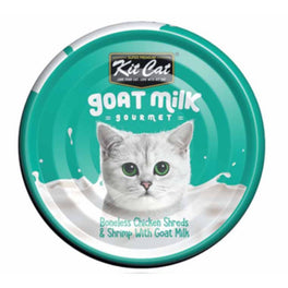 Kit Cat Goat Milk Gourmet Boneless Chicken Shreds & Shrimp Canned Cat Food 70g - Kohepets