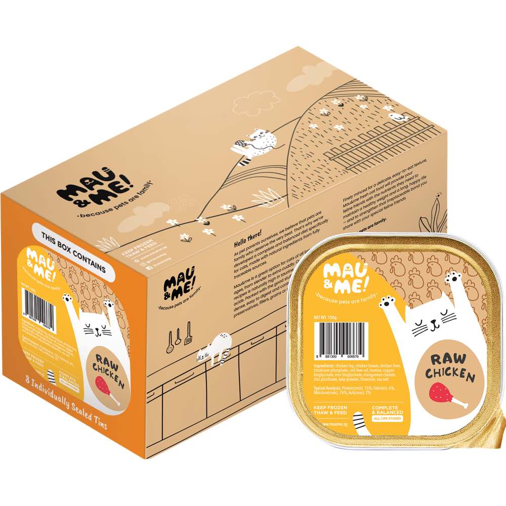 Mau&Me Raw Chicken Frozen Cat Food Kohepets
