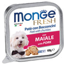 Monge Fresh Pork Pate with Chunkies Tray Dog Food 100g