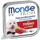 Monge Fresh Tuna Pate with Chunkies Tray Dog Food 100g