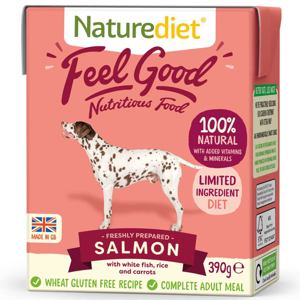 Naturediet Feel Good Salmon Wet Dog Food 390g Kohepets