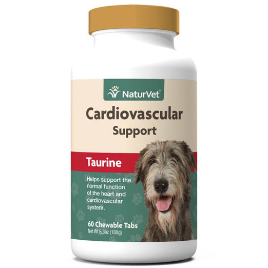 20% OFF: NaturVet Cardiovascular Support Plus Taurine Dog Supplement 60ct - Kohepets