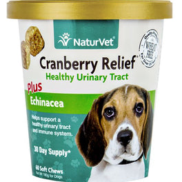 20% OFF: NaturVet Cranberry Relief Plus Echinacea Soft Chew Cup 60 count - Kohepets
