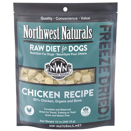4 FOR $159: Northwest Naturals Chicken Freeze Dried Raw Diet For Dogs 12oz - Kohepets