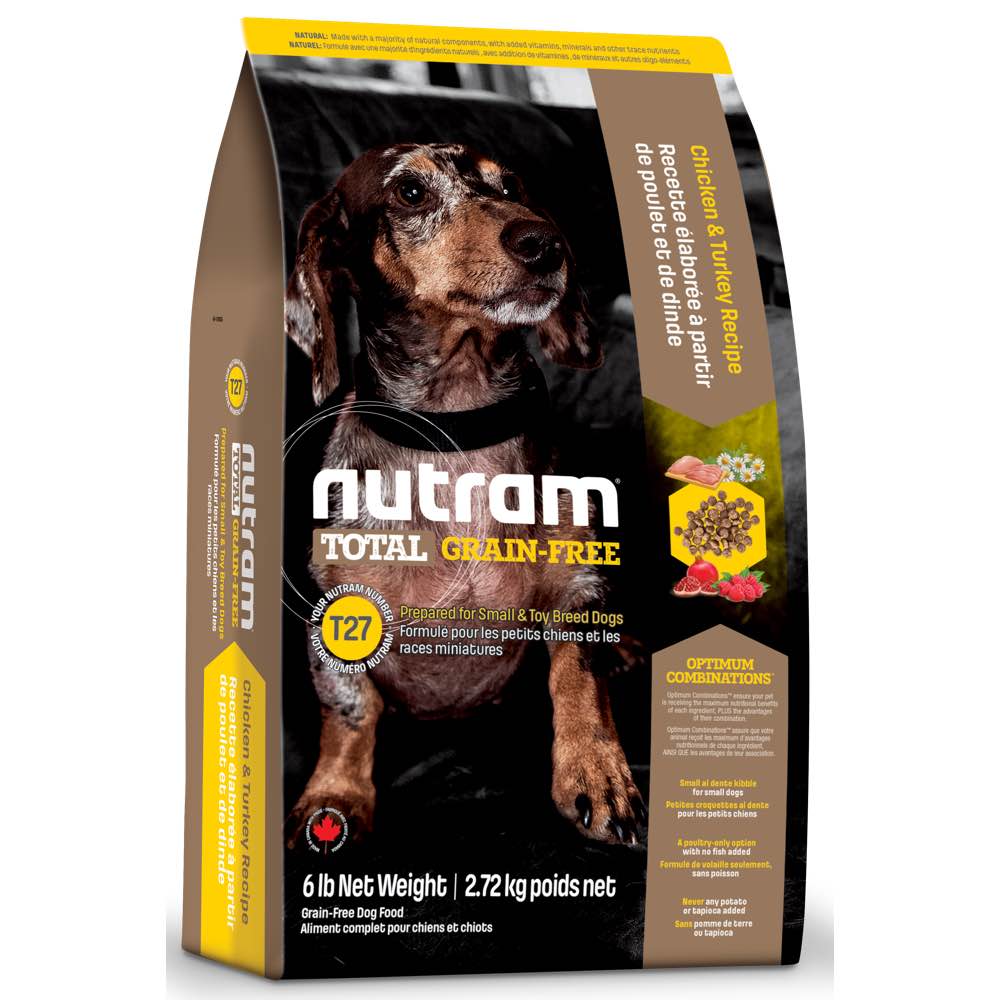 Nutram T27 Total Grain-Free Small Breed Chicken Turkey Recipe