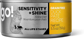 GO! Sensitivity + Shine Grain-Free Duck Pâté Recipe Canned Cat Food 156g
