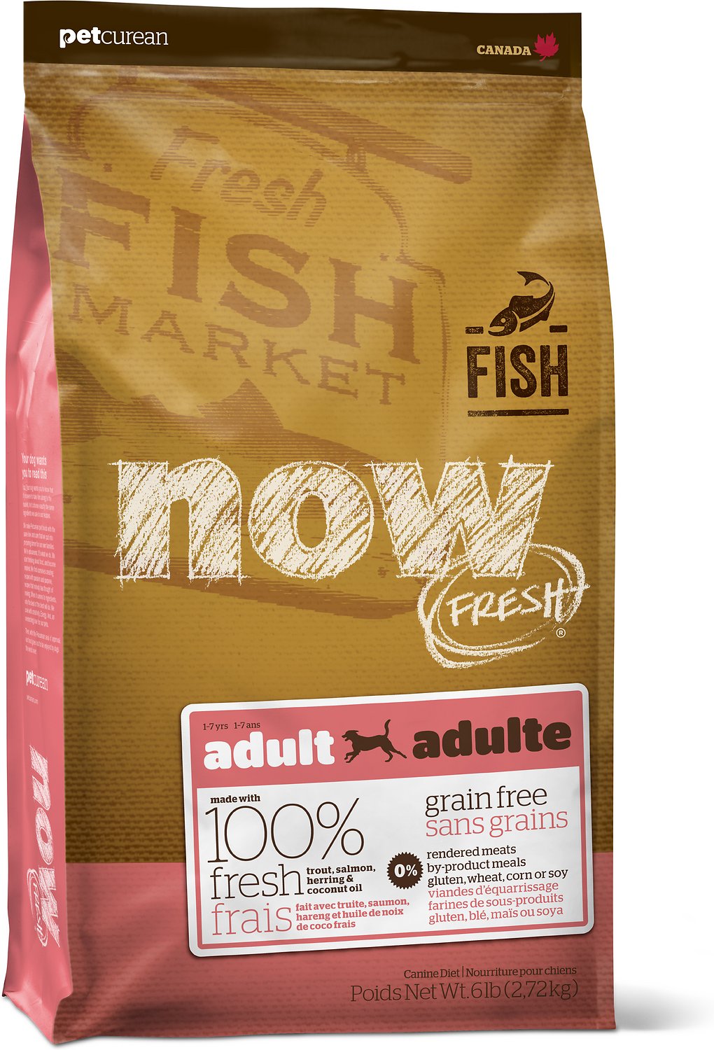 Petcurean Now Fresh Grain-Free Fish Recipe Adult Dry Dog Food