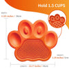 PetDreamHouse PAW 2-In-1 Interactive Slow Feeder For Cats & Dogs (Orange Paw)