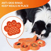 PetDreamHouse PAW 2-In-1 Interactive Slow Feeder For Cats & Dogs (Orange Paw)