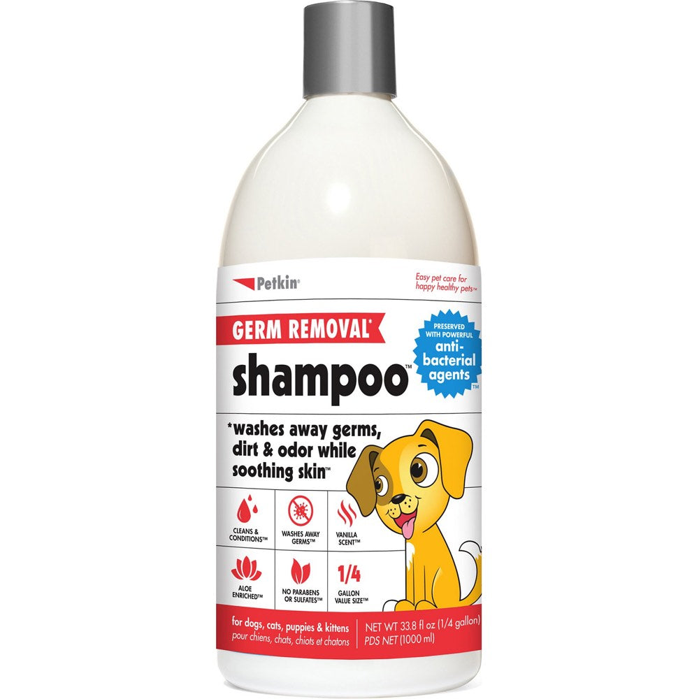 Petkin Germ Removal Shampoo For Cats & Dogs 1L Kohepets