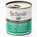 Schesir Chicken with Spinach Canned Dog Food 285g