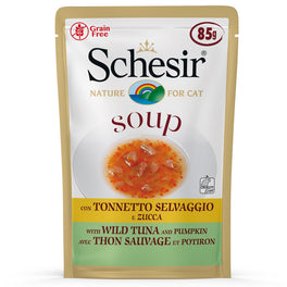 Schesir Soup With Wild Tuna & Pumpkin Grain-Free Pouch Cat Food 85g x 20 - Kohepets