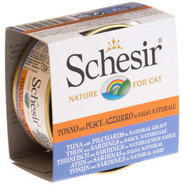 Schesir Tuna with Pilchard in Natural Gravy Canned Cat Food 70g - Kohepets