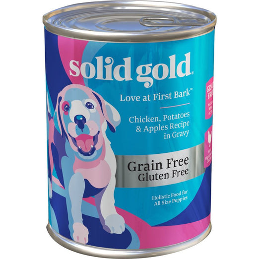 Solid Gold Love At First Bark Chicken, Potatoes & Apples Grain Free Puppy Canned Dog Food 13.2oz - Kohepets