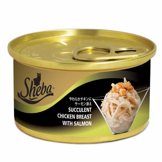 Sheba Succulent Chicken Breast With Salmon Canned Cat Food 85g - Kohepets