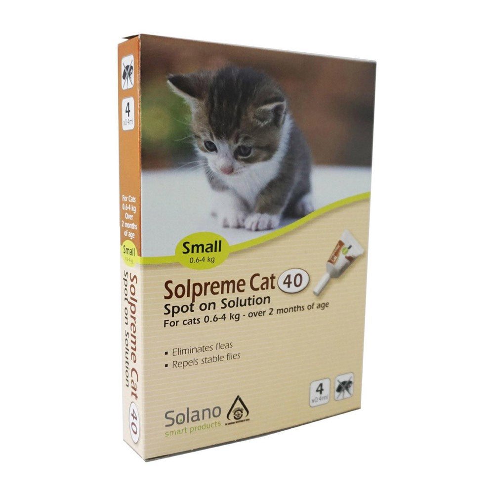 Solano Solpreme Spot On Cat Flea Control for Kittens 0.6-4 kg 4ct | Kohepets