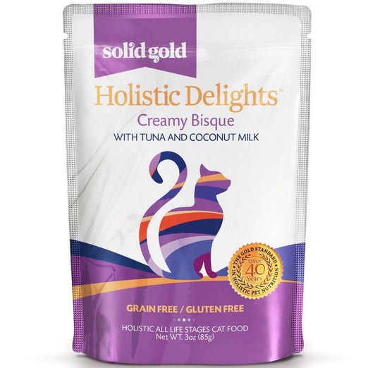 Solid Gold Holistic Delights Creamy Bisque With Tuna & Coconut Milk Pouch Cat Food 85g - Kohepets