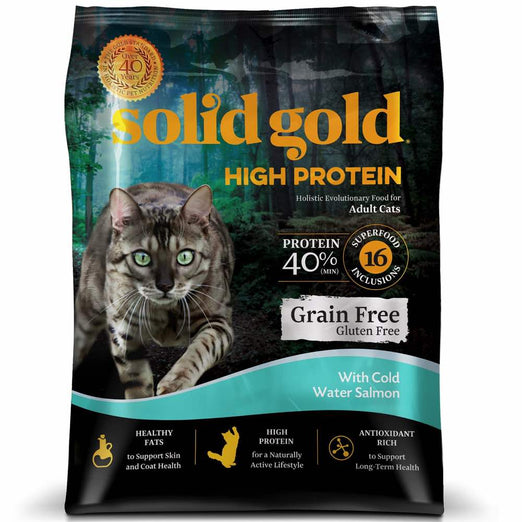 Solid Gold High Protein With Salmon Grain & Gluten Free Dry Cat Food - Kohepets
