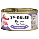 '19% OFF 15 cans': Sparkles Colours Chicken With Tuna Topping Canned Cat Food 70g x 15