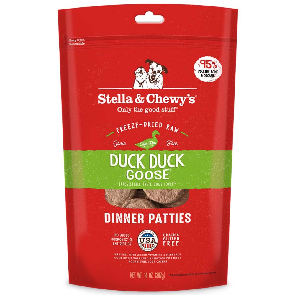 Stella Chewy's Duck Duck Goose Dinner Patties Grain-Free Freeze