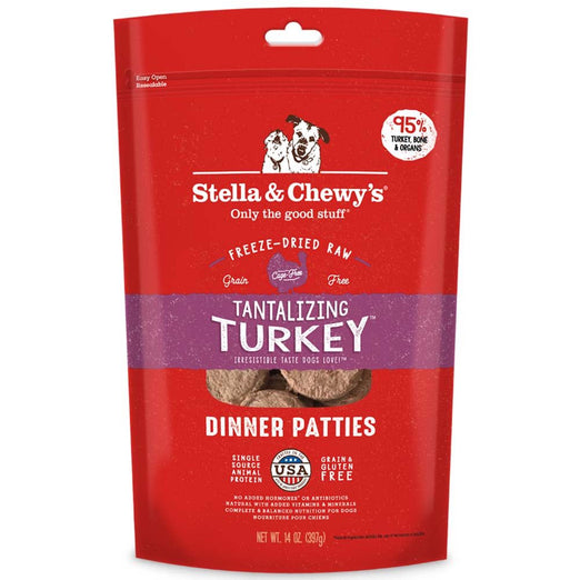 'BUNDLE DEAL': Stella & Chewy's Tantalizing Turkey Dinner Patties Freeze-Dried Dog Food - Kohepets
